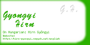 gyongyi hirn business card
